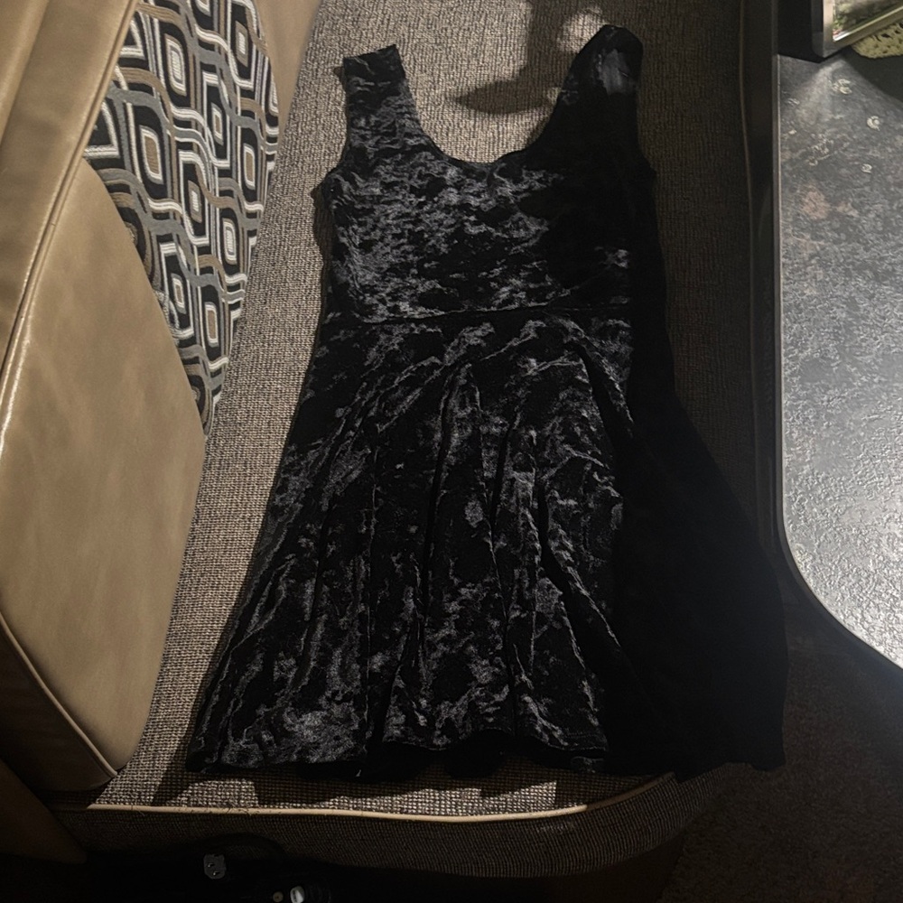 Elegant Black Velvet Dress
